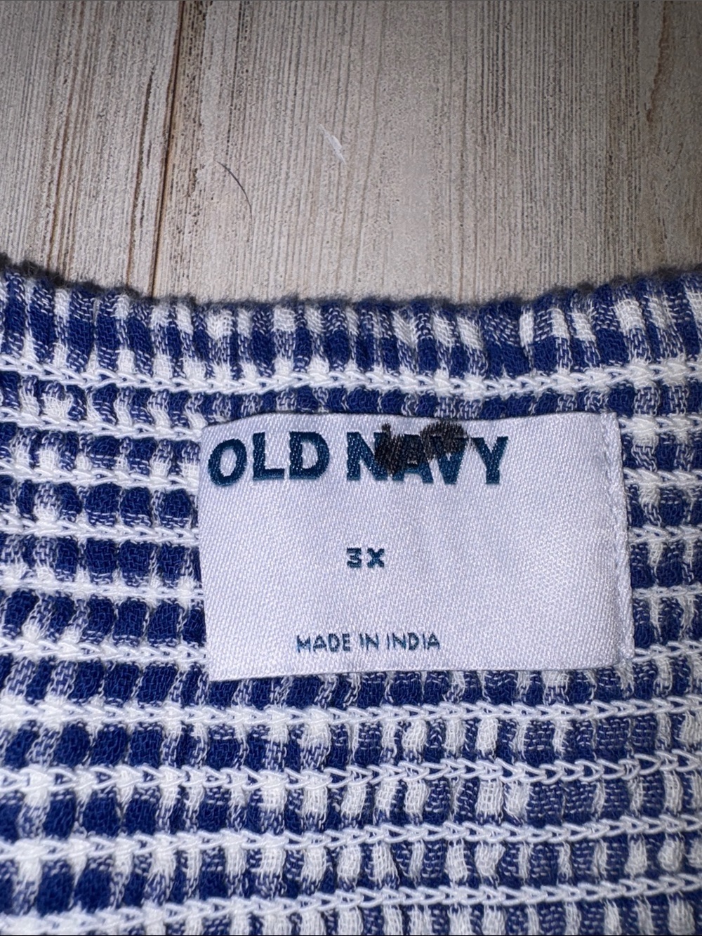 Old Navy Blue Gingham Tie-Strap Peplum Cami Plus Size 3X & 4X - Picture 2 of 12